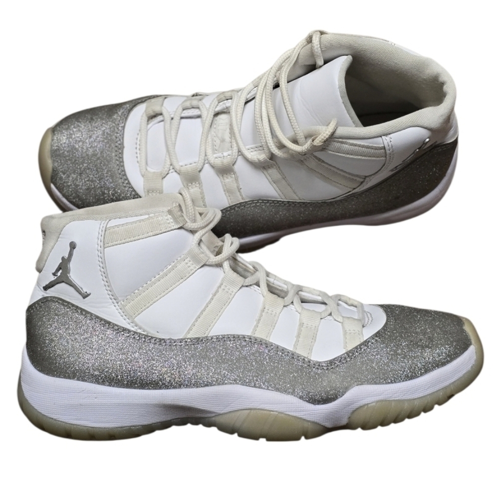 Nike Air Jordan 11 Retro Shoes White/Vast Grey/Metallic Silver Sz 8.5
